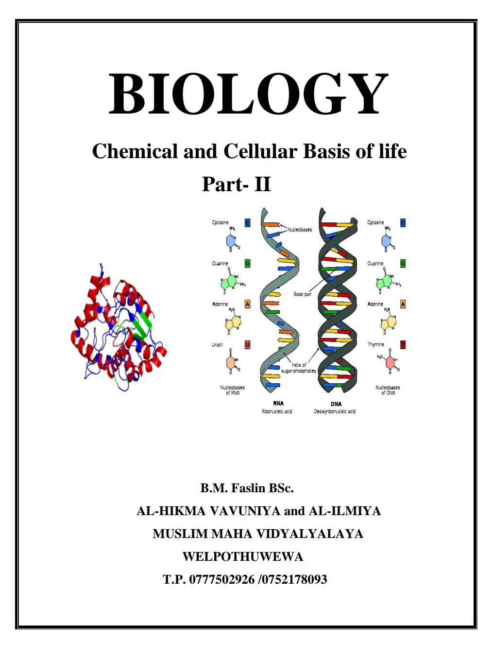 BIOLOGY_Chemical & Cellular Basis of Life Unit 02 Part 02 By BM