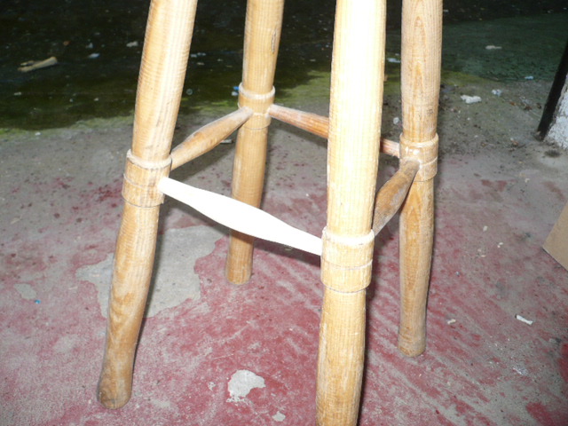 Arreglo de taburete, fabricacion de travesaño.