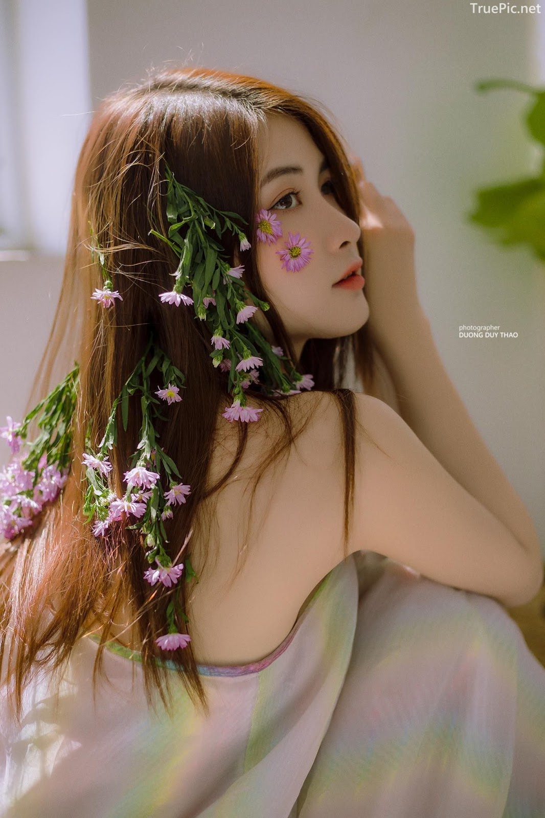 Vietnamese beautiful model Vu Thanh Huong - Fairies purple chrysanthemum - Picture 17