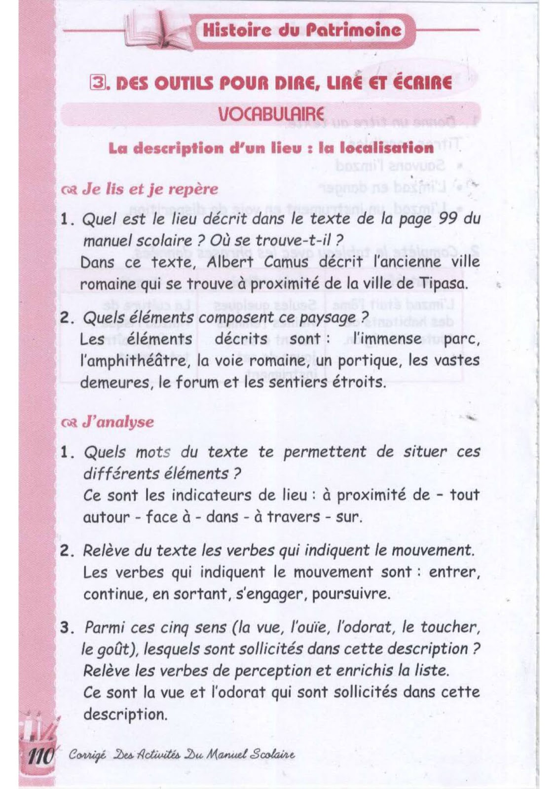 حل تمارين صفحة 99 الفرنسية للسنة الثالثة متوسط - الجيل الثاني