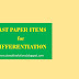 Cambridge AS Level Mathematics 9709 (Pure Mathematics 1) Past Paper Items for Differentiation 