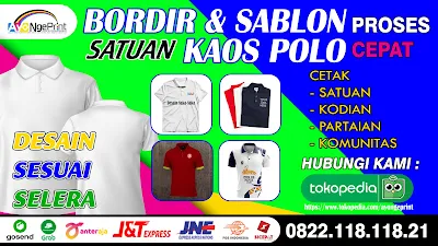 Konveksi Sablon Kaos & Bordir Baju Polo Murah di Gunungpuyuh, Sukabumi