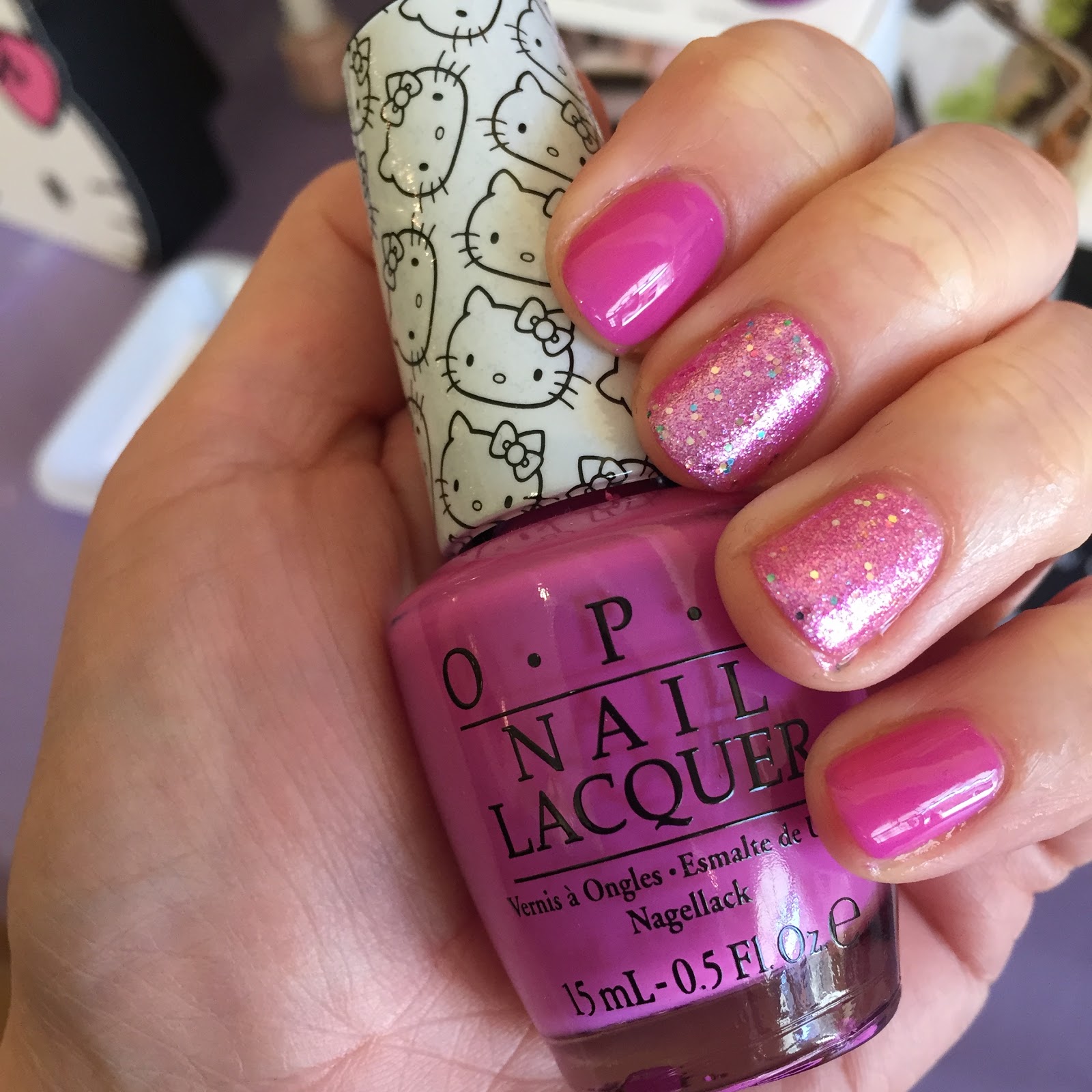 The Beauty of Life: #ManiMonday: OPI Hello Kitty Super Cute in Pink and ...