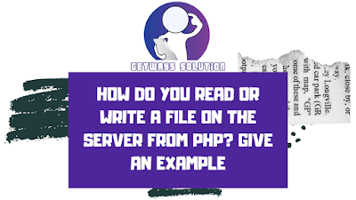 How do you read or write a file on the server from PHP? Give an example