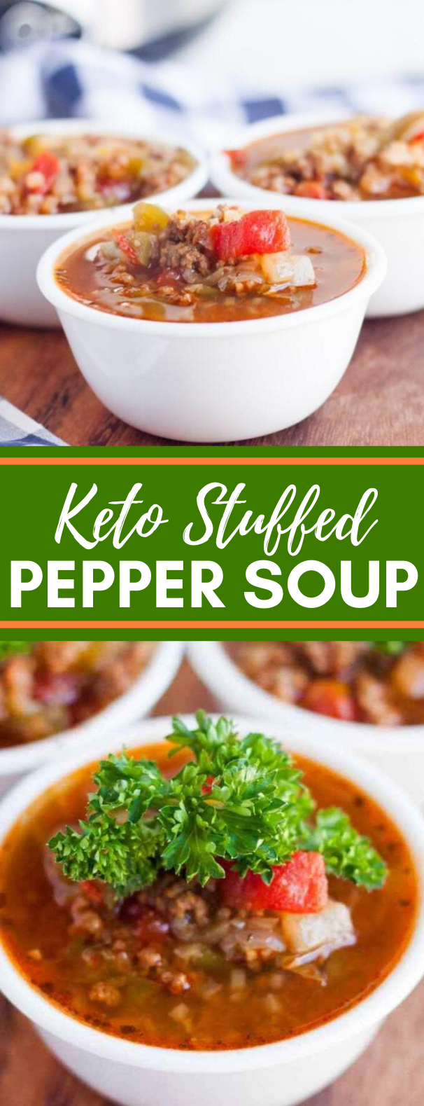 KETO STUFFED PEPPER SOUP SLOW COOKER RECIPE crockpot healthy