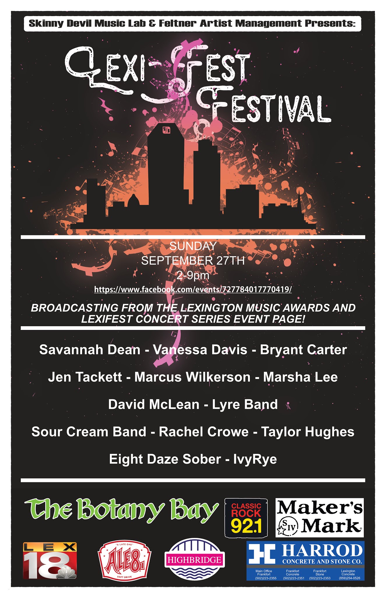 Lexington Music Awards SEPT 27 LEXIFEST!