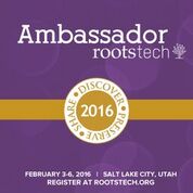 The Genealogy Kids website is proud to be a Rootstech 2016 Ambassador