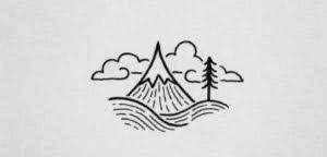Small landscape that easy to draw