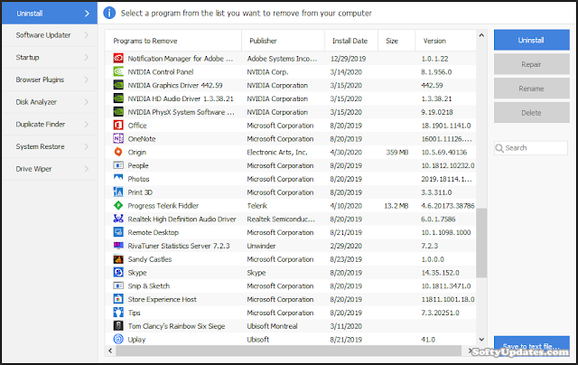 Uninstall apps from windows
