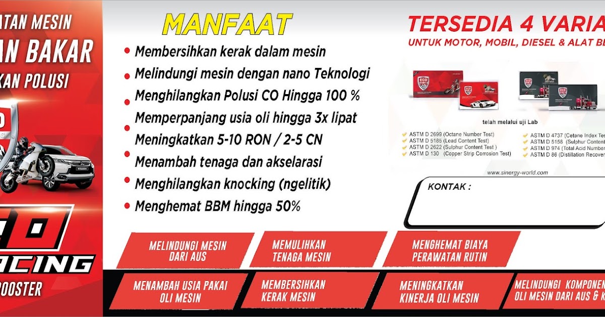 Spanduk Eco Racing Terbaru Gambar Contoh Banners