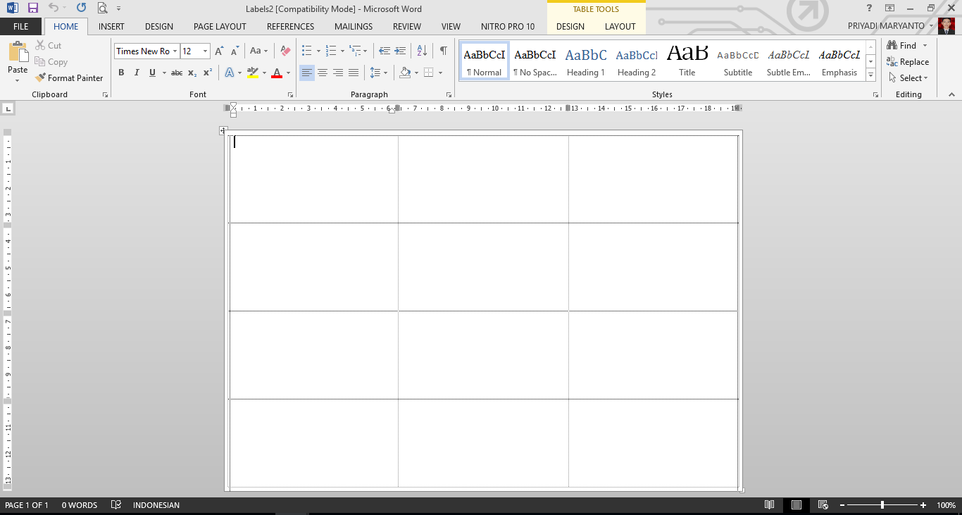 CARA MEMBUAT LABEL UNDANGAN DI MICROSOFT WORD