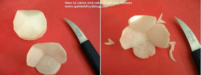 how to carve orghid of daikon