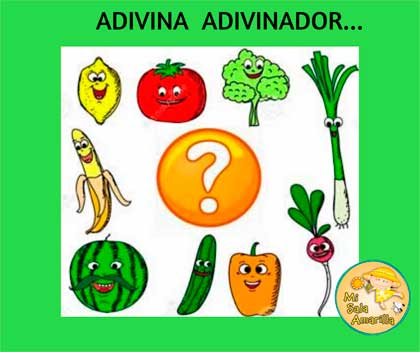 Sabor Caballo Fértil Mi Sala Amarilla: Adivinanzas de frutas y verduras