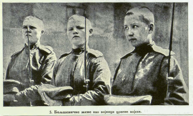 Bolshevist women as soldiers of the red army