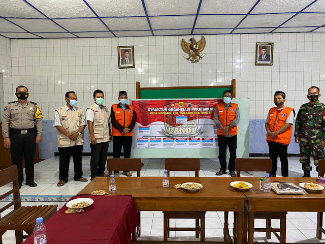 Cek Posko PPKM Mikro di Sidodadi, Babinsa  Apresiasi Kelengkapan Sarpras