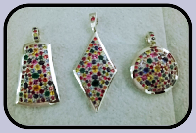 Silver Handmade jewels with Multi Color Sapphire Gemstones