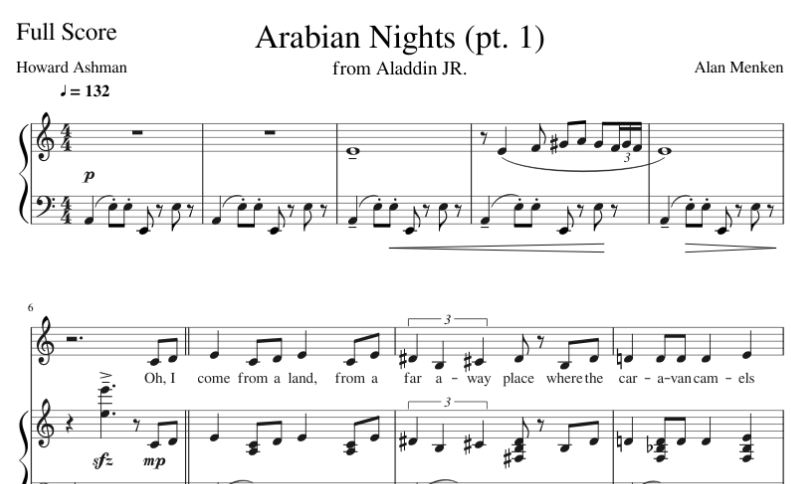 Песни аладдина арабская ночь