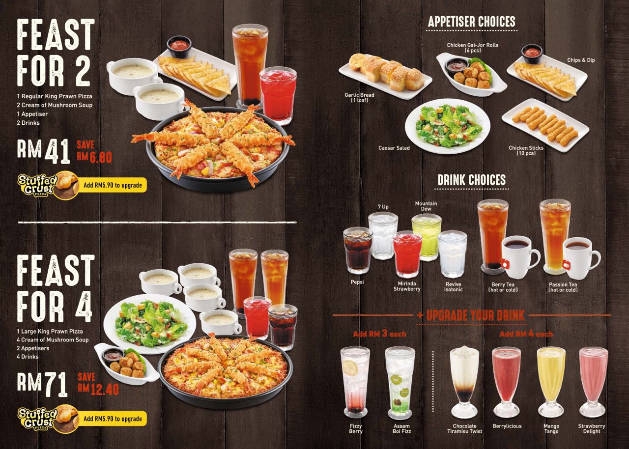 Menu Pizza Hut Malaysia - Pizza Hut Lunch Xpress Menu Pizza or Pasta