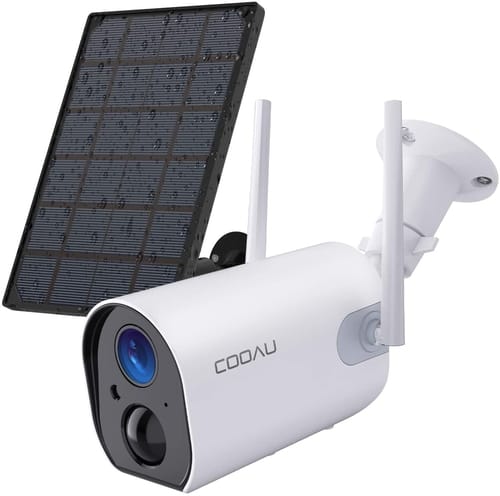 COOAU Solar Panel Powered WiFi Security Camera