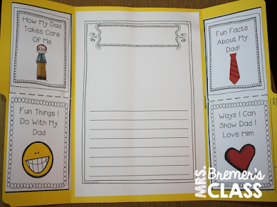 Father's Day Lapbook: These lapbooks are a fun way for students to show some love for their dads on Father's Day! #fathersday #lapbooks #kindergarten #1stgrade #2ndgrade