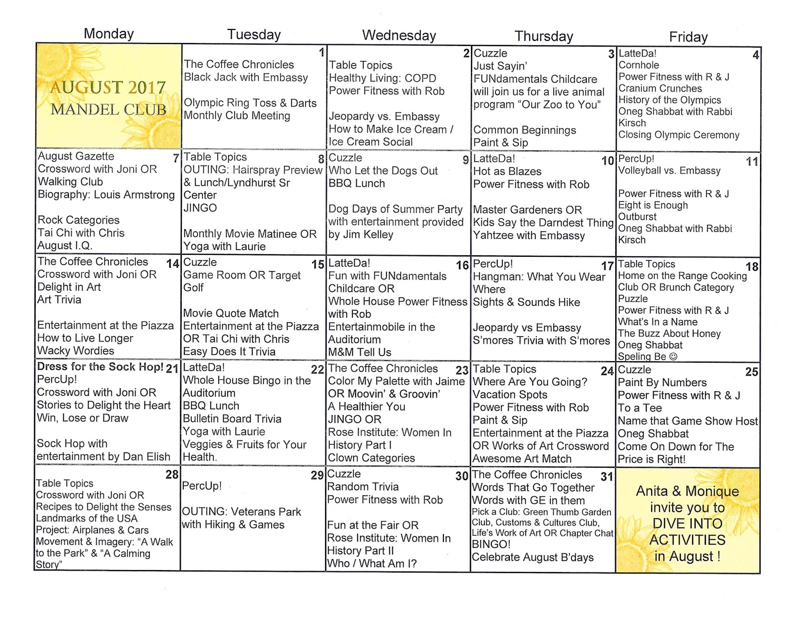 Menorah Park's Mandel Adult Day Center in Cleveland, Ohio