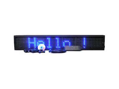 L-Series Blue Semi-Outdoor Programmable LED Sign from Affordable LED