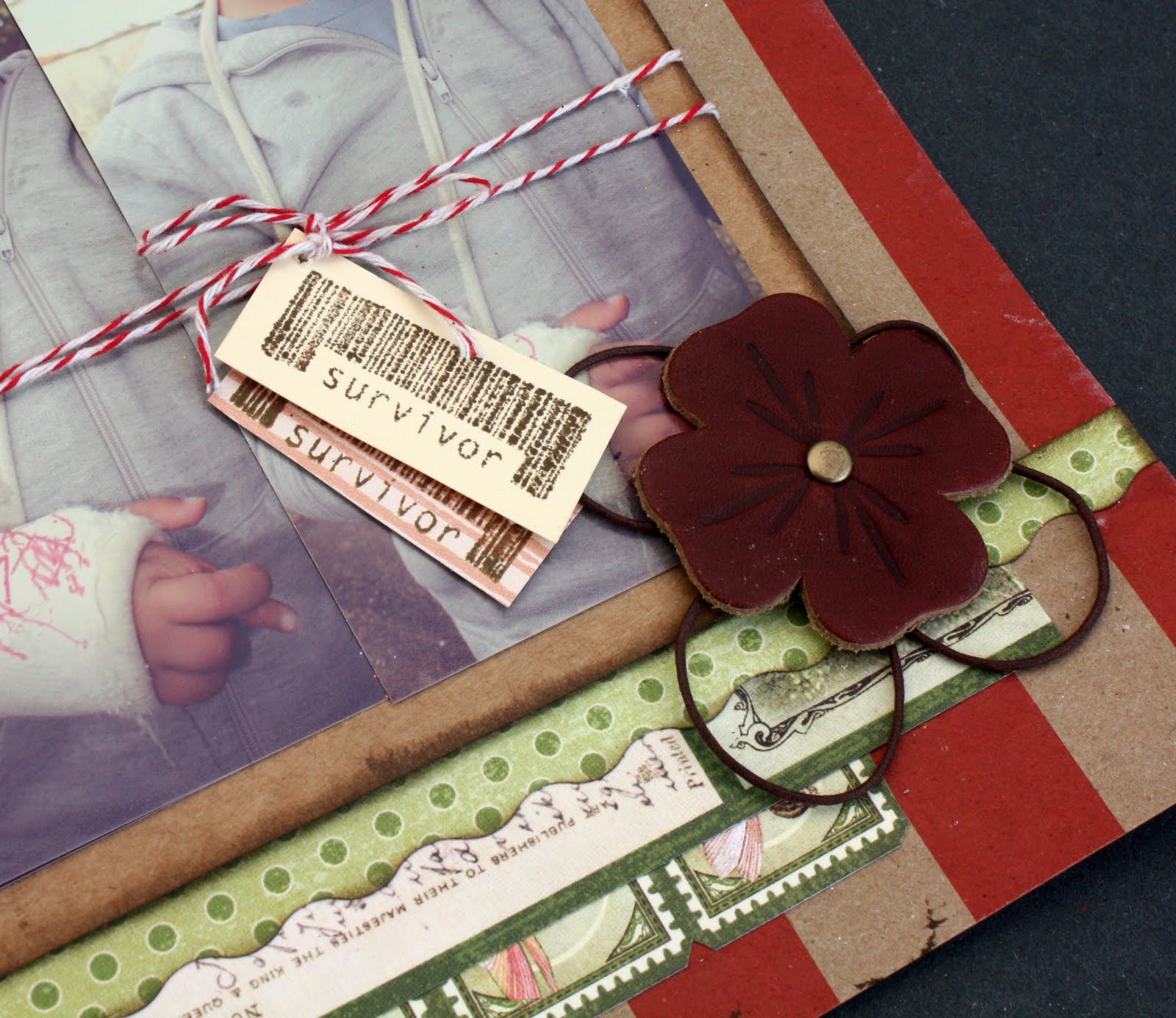 Paloma Scrapbook & Arte Layout 12x12" My First broken Arm