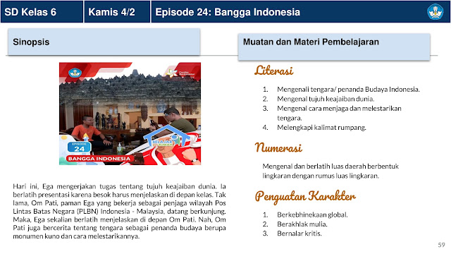 Panduan Belajar Dari Rumah Minggu Ke 5 (BDR) 1 - 5 Januari 2021 Di Televisi Republik Indonesia (TVRI) Untuk Jenjang Pendidikan PAUD Dan Sekolah Dasar (SD)