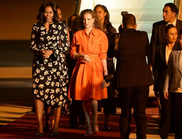 Princess Lalla Selma of Morocco welcomes Michelle Obama and daughters Malia and Sasha