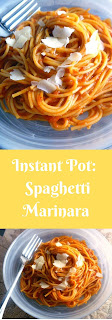 Get a delicious flavor packed meal on the table in no time with this comforting Instant Pot Spaghetti Marinara! - Slice of Southern