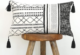 black and white modern pillow cover