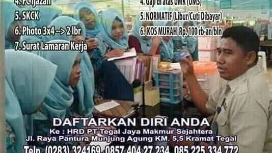 Lowongan Kerja Pt Tegal Jaya Makmur Sejahtera Mitra Pt Hm Sampoerna Tbk Tegal Loker Pemalang