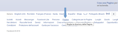 Sfoglia la Directory delle Pagine su Facebook