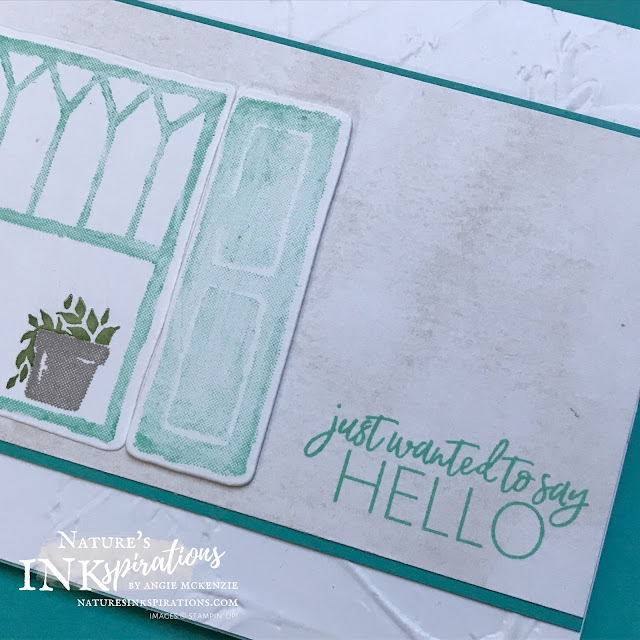 By Angie McKenzie for Stamping INKspirations Blog Hop; Click READ or VISIT to go to my blog for details! Featuring the Welcoming Window Bundle, Today's Tiles Stamp Set, Painted Texture Embossing Folder by Stampin' Up!® to create colorful cards; #stampinup #cardtechniques #cardmaking #welcomingwindowbundle #todaystilesstampset #paintedtextureembossingfolder #naturesinkspirations #stampinupinks #stampingtechniques #stampinginkspirationsbloghop