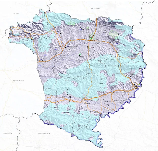 Peta infrastruktur Kabupaten Blora