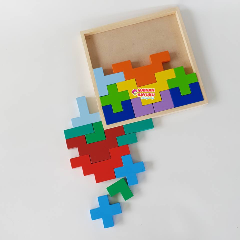 City Block Tetris Mainan Kayu - SEBUTIK EDUTOYS