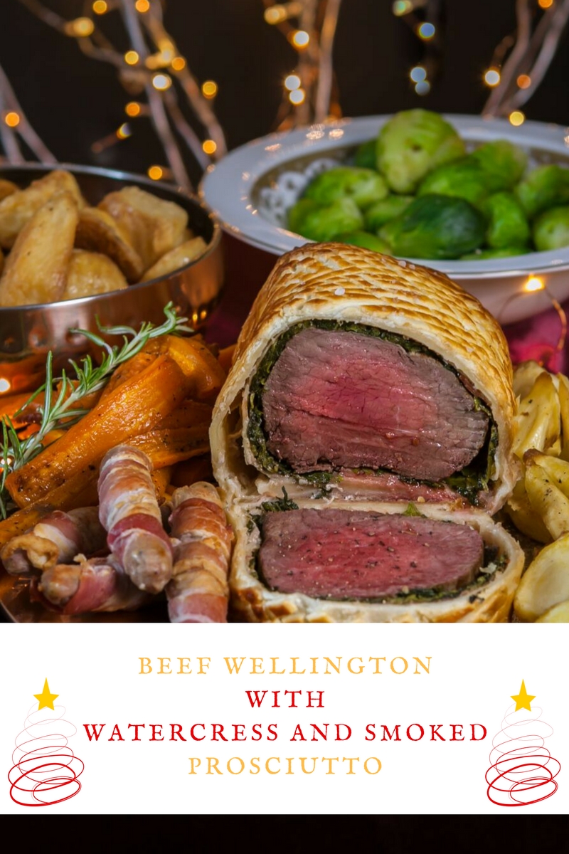 Beef Wellington with Watercress And Smoked Prosciutto Claire Justine