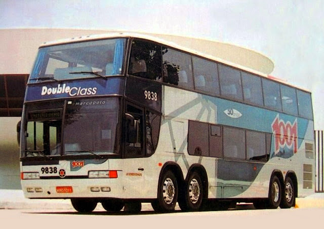 Os ônibus Double Decker das empresas 1001 e Nordeste 3 auto%2Bviacao%2B1001