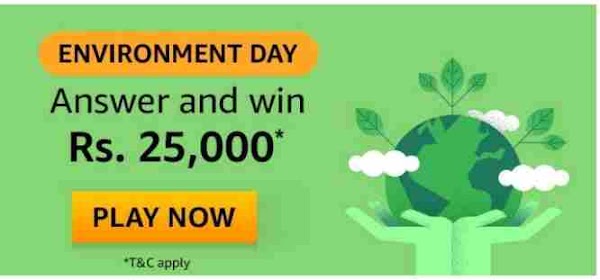 Amazon Environment Day Quiz Answers Win – Rs.25000