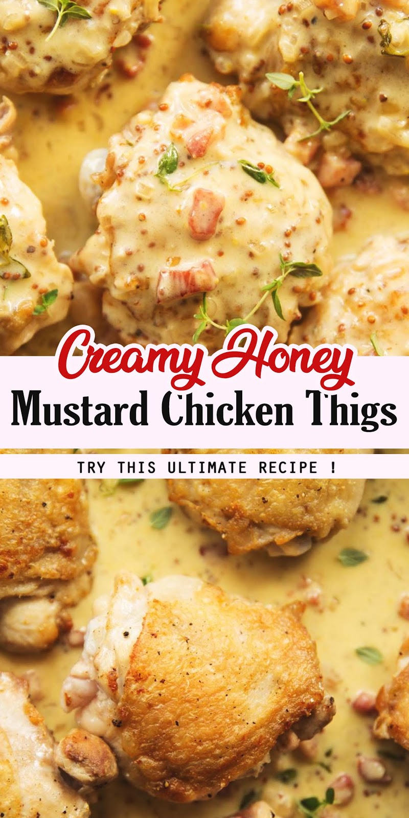 Creamy Honey Mustard Chicken Thighs