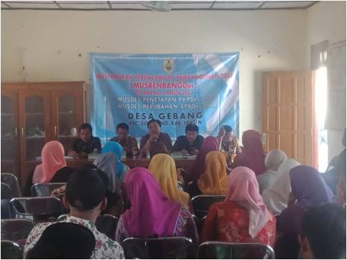Musrenbangdes Gebang Digelar
