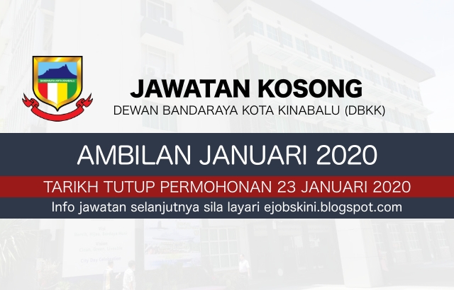 Jawatan Kosong Dewan Bandaraya Kota Kinabalu (DBKK) Januari 2020