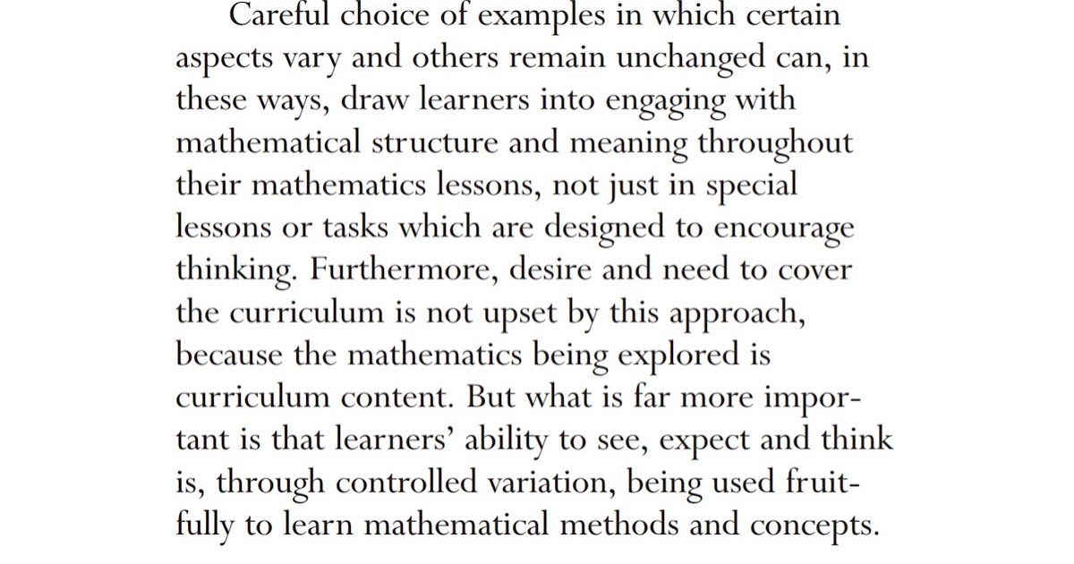 Following Learning Variation
