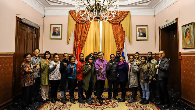 Disambut KBRI Moskow, 14 Mahasiswa Asal Papua Mendapatkan Beasiswa Dari Pemerintah Rusia 