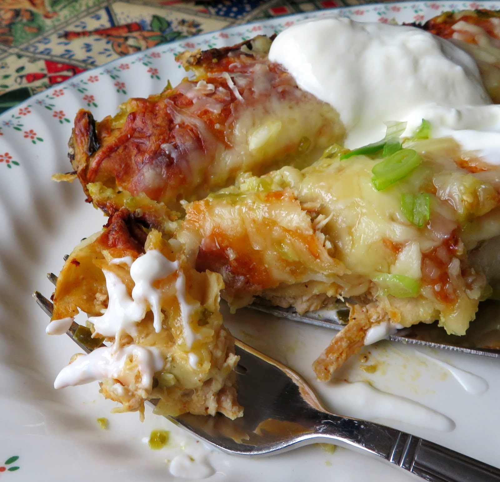 Green Chili Turkey Enchiladas The English Kitchen