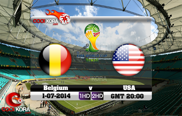 مشاهدة مباراة بلجيكا والولايات المتحدة الأمريكية بث مباشر 1-7-2014 علي بي أن سبورت كأس العالم Belgium vs USA