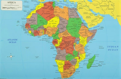 peta benua afrika