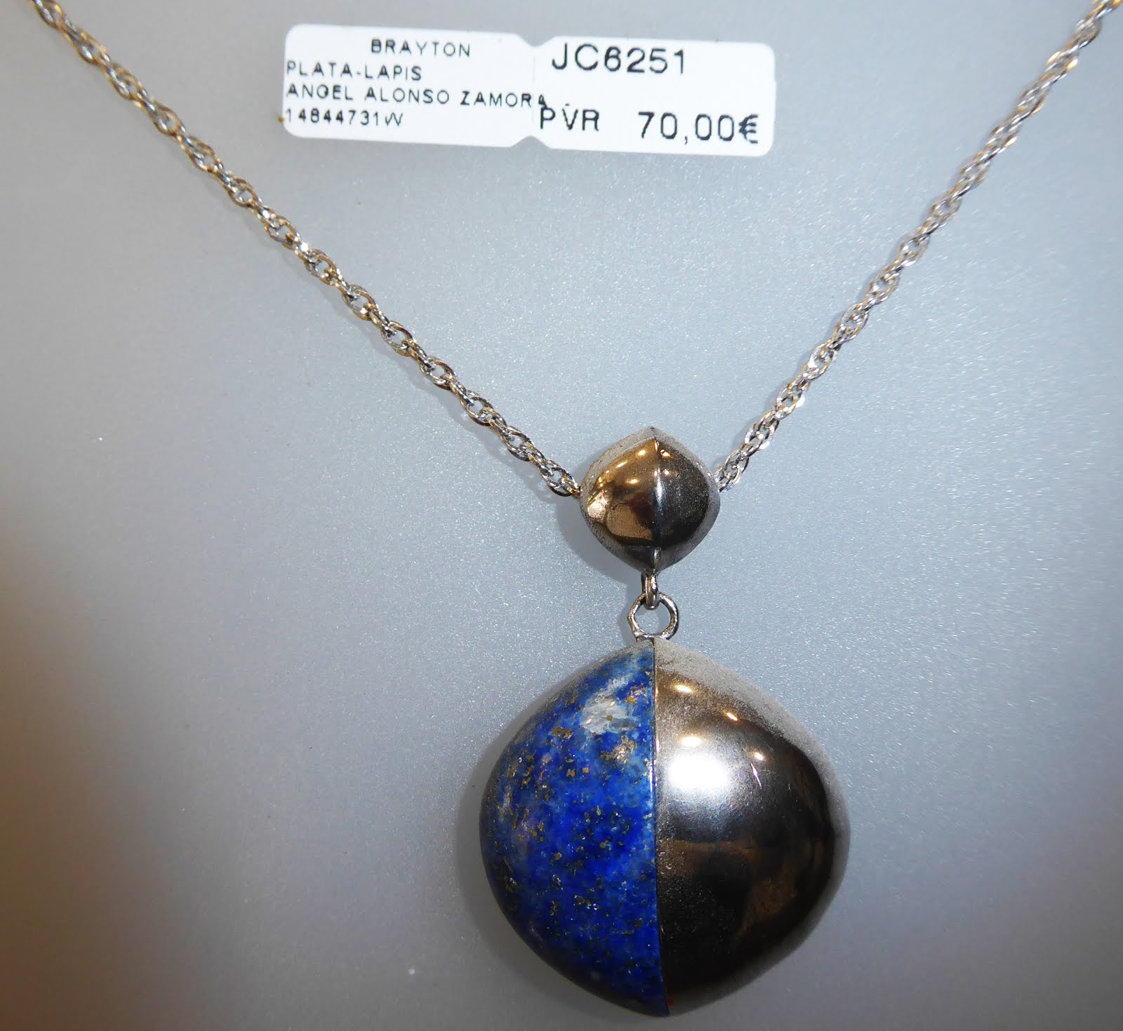 Colgante plata y lapislazuli