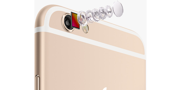 8MP 5-lens camera on the Apple iPhone 6 and Apple iPhone 6 Plus 