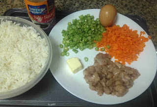 leftover rice recipe / chicken fried rice quick version